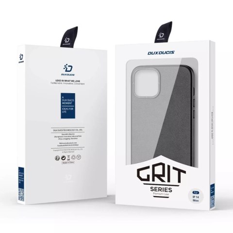 Dux Ducis Dux Ducis Grit skórzane etui do iPhone 14 Plus elegancki pokrowiec ze sztucznej skóry (kompatybilne z MagSafe) czarny Dux Ducis Dux Ducis Grit skórzane etui do iPhone 14 Plus elegancki pokrowiec ze sztucznej skóry (kompatybilne z MagSafe) czarny