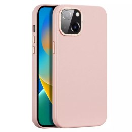 Dux Ducis Dux Ducis Grit skórzane etui do iPhone 14 Plus elegancki pokrowiec ze sztucznej skóry (kompatybilne z MagSafe) różowy