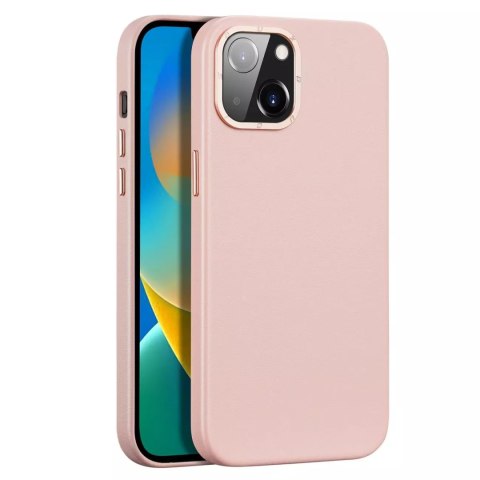 Dux Ducis Dux Ducis Grit skórzane etui do iPhone 14 Plus elegancki pokrowiec ze sztucznej skóry (kompatybilne z MagSafe) różowy Dux Ducis Dux Ducis Grit skórzane etui do iPhone 14 Plus elegancki pokrowiec ze sztucznej skóry (kompatybilne z MagSafe) różowy