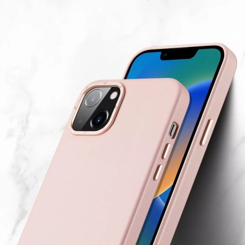 Dux Ducis Dux Ducis Grit skórzane etui do iPhone 14 Plus elegancki pokrowiec ze sztucznej skóry (kompatybilne z MagSafe) różowy Dux Ducis Dux Ducis Grit skórzane etui do iPhone 14 Plus elegancki pokrowiec ze sztucznej skóry (kompatybilne z MagSafe) różowy