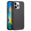 Dux Ducis Dux Ducis Grit skórzane etui do iPhone 14 Pro elegancki pokrowiec ze sztucznej skóry (kompatybilne z MagSafe) czarny