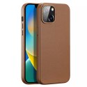 Dux Ducis Dux Ducis Grit skórzane etui do iPhone 14 elegancki pokrowiec ze sztucznej skóry (kompatybilne z MagSafe) brązowy