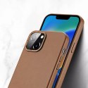Dux Ducis Dux Ducis Grit skórzane etui do iPhone 14 elegancki pokrowiec ze sztucznej skóry (kompatybilne z MagSafe) brązowy