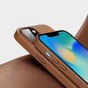 Dux Ducis Dux Ducis Grit skórzane etui do iPhone 14 elegancki pokrowiec ze sztucznej skóry (kompatybilne z MagSafe) brązowy
