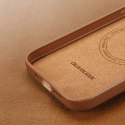 Dux Ducis Dux Ducis Grit skórzane etui do iPhone 14 elegancki pokrowiec ze sztucznej skóry (kompatybilne z MagSafe) brązowy