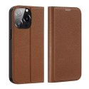 Dux Ducis Dux Ducis Skin X2 etui do iPhone 14 Pro pokrowiec z magnetyczną klapką brązowy