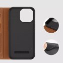 Dux Ducis Dux Ducis Skin X2 etui do iPhone 14 Pro pokrowiec z magnetyczną klapką brązowy