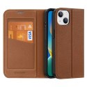 Dux Ducis Dux Ducis Skin X2 etui do iPhone 14 pokrowiec z magnetyczną klapką brązowy