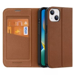 Dux Ducis Dux Ducis Skin X2 etui do iPhone 14 pokrowiec z magnetyczną klapką brązowy