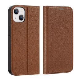 Dux Ducis Dux Ducis Skin X2 etui do iPhone 14 pokrowiec z magnetyczną klapką brązowy