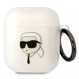 Karl Lagerfeld Etui ochronne na słuchawki Karl Lagerfeld do AirPods 1/2 cover transparent Karl`s Head
