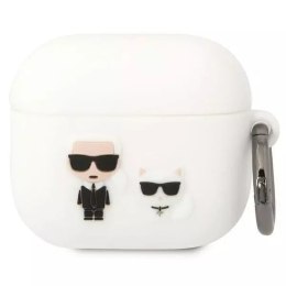 Karl Lagerfeld Etui ochronne na słuchawki Karl Lagerfeld do AirPods 3 cover biały/white Silicone Karl & Choupette