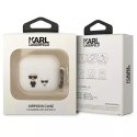 Karl Lagerfeld Etui ochronne na słuchawki Karl Lagerfeld do AirPods 3 cover biały/white Silicone Karl & Choupette