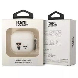 Karl Lagerfeld Etui ochronne na słuchawki Karl Lagerfeld do AirPods 3 cover biały/white Silicone Karl & Choupette