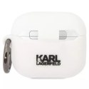 Karl Lagerfeld Etui ochronne na słuchawki Karl Lagerfeld do AirPods 3 cover biały/white Silicone Karl & Choupette