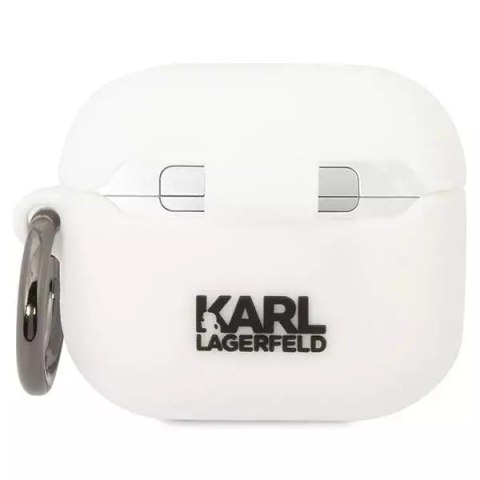 Karl Lagerfeld Etui ochronne na słuchawki Karl Lagerfeld do AirPods 3 cover biały/white Silicone Karl & Choupette Karl Lagerfeld Etui ochronne na słuchawki Karl Lagerfeld do AirPods 3 cover biały/white Silicone Karl & Choupette