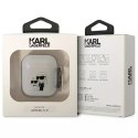 Karl Lagerfeld Etui ochronne na słuchawki Karl Lagerfeld do Airpods 1/2 cover transparent Gliter Karl&Choupette