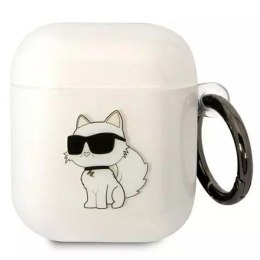 Karl Lagerfeld Etui ochronne na słuchawki Karl Lagerfeld do Airpods 1/2 cover transparent Ikonik Choupette