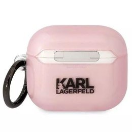 Karl Lagerfeld Etui ochronne na słuchawki Karl Lagerfeld do Airpods 3 cover różowy/pink Ikonik Choupette