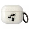 Karl Lagerfeld Etui ochronne na słuchawki Karl Lagerfeld do Airpods 3 cover transparent Gliter Karl&Choupette