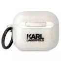 Karl Lagerfeld Etui ochronne na słuchawki Karl Lagerfeld do Airpods 3 cover transparent Gliter Karl&Choupette