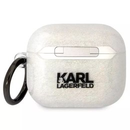 Karl Lagerfeld Etui ochronne na słuchawki Karl Lagerfeld do Airpods 3 cover transparent Gliter Karl&Choupette