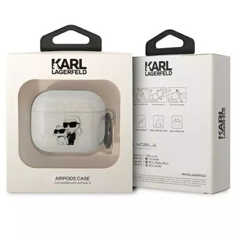 Karl Lagerfeld Etui ochronne na słuchawki Karl Lagerfeld do Airpods 3 cover transparent Gliter Karl&Choupette Karl Lagerfeld Etui ochronne na słuchawki Karl Lagerfeld do Airpods 3 cover transparent Gliter Karl&Choupette