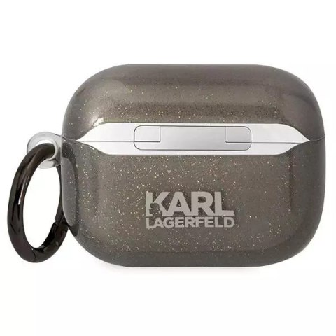 Karl Lagerfeld Etui ochronne na słuchawki Karl Lagerfeld do Airpods Pro cover czarny/black Gliter Karl&Choupette Karl Lagerfeld Etui ochronne na słuchawki Karl Lagerfeld do Airpods Pro cover czarny/black Gliter Karl&Choupette