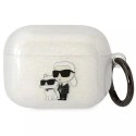 Karl Lagerfeld Etui ochronne na słuchawki Karl Lagerfeld do Airpods Pro cover transparent Gliter Karl&Choupette