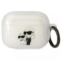Karl Lagerfeld Etui ochronne na słuchawki Karl Lagerfeld do Airpods Pro cover transparent Gliter Karl&Choupette
