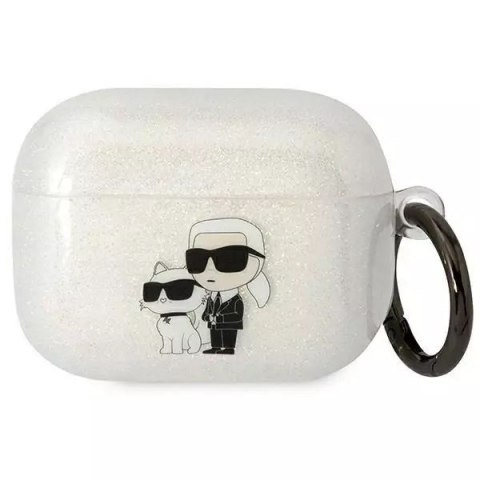 Karl Lagerfeld Etui ochronne na słuchawki Karl Lagerfeld do Airpods Pro cover transparent Gliter Karl&Choupette Karl Lagerfeld Etui ochronne na słuchawki Karl Lagerfeld do Airpods Pro cover transparent Gliter Karl&Choupette