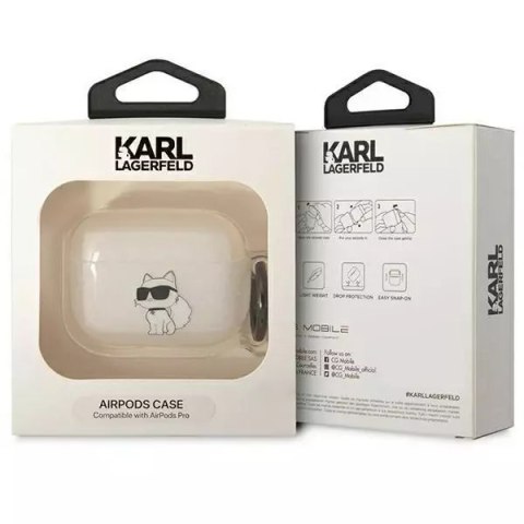 Karl Lagerfeld Etui ochronne na słuchawki Karl Lagerfeld do Airpods Pro cover transparent Ikonik Choupette Karl Lagerfeld Etui ochronne na słuchawki Karl Lagerfeld do Airpods Pro cover transparent Ikonik Choupette
