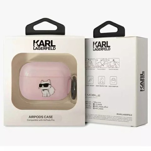 Karl Lagerfeld Etui ochronne na słuchawki Karl Lagerfeld doAirpods Pro cover różowy/pink Ikonik Choupette Karl Lagerfeld Etui ochronne na słuchawki Karl Lagerfeld doAirpods Pro cover różowy/pink Ikonik Choupette