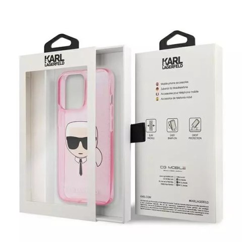 Karl Lagerfeld Karl Lagerfeld KLHCP13XKHTUGLP iPhone 13 Pro Max 6,7" hardcase Glitter Karl`s Head Karl Lagerfeld Karl Lagerfeld KLHCP13XKHTUGLP iPhone 13 Pro Max 6,7" hardcase Glitter Karl`s Head