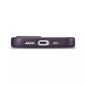 ICarer Etui na telefon iCarer Case Leather z naturalnej skóry do iPhone 14 Plus ciemnofioletowy (kompatybilne z MagSafe)