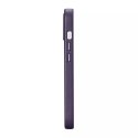 ICarer Etui na telefon iCarer Case Leather z naturalnej skóry do iPhone 14 Plus ciemnofioletowy (kompatybilne z MagSafe)