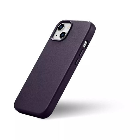 ICarer Etui na telefon iCarer Case Leather z naturalnej skóry do iPhone 14 Plus ciemnofioletowy (kompatybilne z MagSafe) ICarer Etui na telefon iCarer Case Leather z naturalnej skóry do iPhone 14 Plus ciemnofioletowy (kompatybilne z MagSafe)