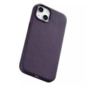 ICarer Etui na telefon iCarer Case Leather z naturalnej skóry do iPhone 14 Plus ciemnofioletowy (kompatybilne z MagSafe)