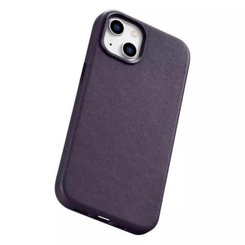 ICarer Etui na telefon iCarer Case Leather z naturalnej skóry do iPhone 14 Plus ciemnofioletowy (kompatybilne z MagSafe) ICarer Etui na telefon iCarer Case Leather z naturalnej skóry do iPhone 14 Plus ciemnofioletowy (kompatybilne z MagSafe)