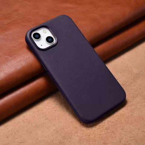 ICarer Etui na telefon iCarer Case Leather z naturalnej skóry do iPhone 14 Plus ciemnofioletowy (kompatybilne z MagSafe) ICarer Etui na telefon iCarer Case Leather z naturalnej skóry do iPhone 14 Plus ciemnofioletowy (kompatybilne z MagSafe)