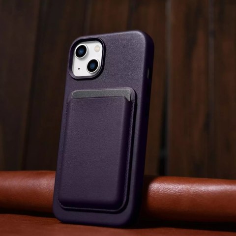 ICarer Etui na telefon iCarer Case Leather z naturalnej skóry do iPhone 14 Plus ciemnofioletowy (kompatybilne z MagSafe) ICarer Etui na telefon iCarer Case Leather z naturalnej skóry do iPhone 14 Plus ciemnofioletowy (kompatybilne z MagSafe)