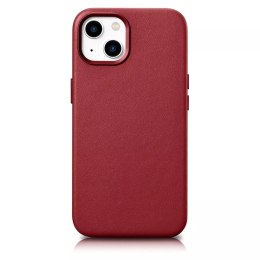 ICarer Etui na telefon iCarer Case Leather z naturalnej skóry do iPhone 14 Plus czerwony (kompatybilne z MagSafe)