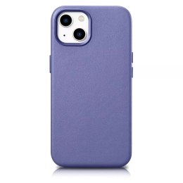 ICarer Etui na telefon iCarer Case Leather z naturalnej skóry do iPhone 14 Plus jasnofioletowy (kompatybilne z MagSafe)