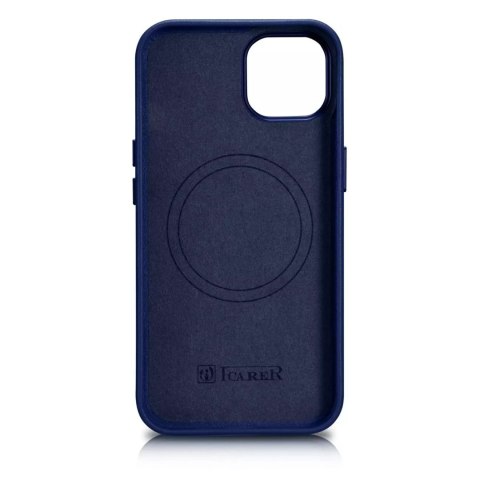 ICarer Etui na telefon iCarer Case Leather z naturalnej skóry do iPhone 14 Plus niebieski (kompatybilne z MagSafe) ICarer Etui na telefon iCarer Case Leather z naturalnej skóry do iPhone 14 Plus niebieski (kompatybilne z MagSafe)