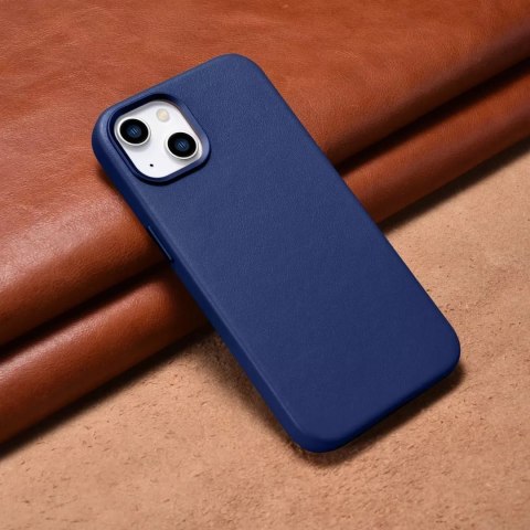 ICarer Etui na telefon iCarer Case Leather z naturalnej skóry do iPhone 14 Plus niebieski (kompatybilne z MagSafe) ICarer Etui na telefon iCarer Case Leather z naturalnej skóry do iPhone 14 Plus niebieski (kompatybilne z MagSafe)