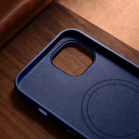 ICarer Etui na telefon iCarer Case Leather z naturalnej skóry do iPhone 14 Plus niebieski (kompatybilne z MagSafe) ICarer Etui na telefon iCarer Case Leather z naturalnej skóry do iPhone 14 Plus niebieski (kompatybilne z MagSafe)