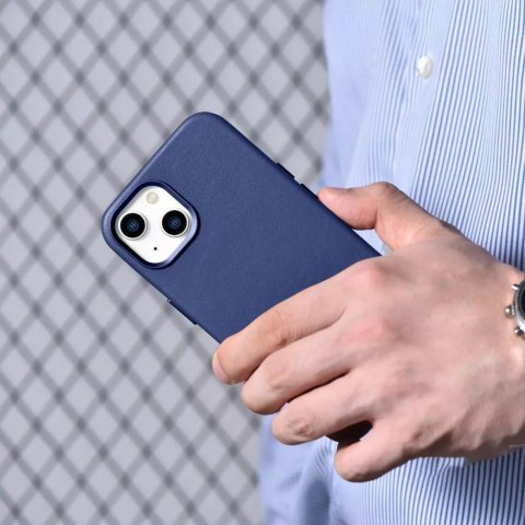 ICarer Etui na telefon iCarer Case Leather z naturalnej skóry do iPhone 14 Plus niebieski (kompatybilne z MagSafe) ICarer Etui na telefon iCarer Case Leather z naturalnej skóry do iPhone 14 Plus niebieski (kompatybilne z MagSafe)