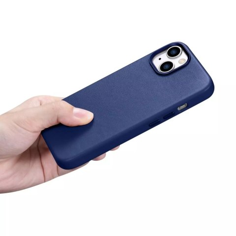 ICarer Etui na telefon iCarer Case Leather z naturalnej skóry do iPhone 14 Plus niebieski (kompatybilne z MagSafe) ICarer Etui na telefon iCarer Case Leather z naturalnej skóry do iPhone 14 Plus niebieski (kompatybilne z MagSafe)