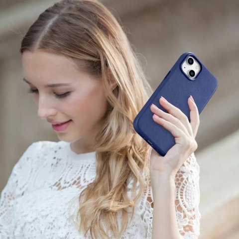 ICarer Etui na telefon iCarer Case Leather z naturalnej skóry do iPhone 14 Plus niebieski (kompatybilne z MagSafe) ICarer Etui na telefon iCarer Case Leather z naturalnej skóry do iPhone 14 Plus niebieski (kompatybilne z MagSafe)