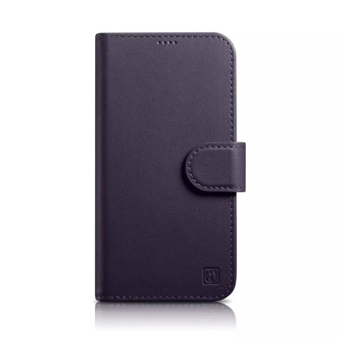 ICarer Etui na telefon iCarer Wallet Case 2in1 do iPhone 14 Plus skórzany pokrowiec z klapką Anti-RFID ciemnofioletowy ICarer Etui na telefon iCarer Wallet Case 2in1 do iPhone 14 Plus skórzany pokrowiec z klapką Anti-RFID ciemnofioletowy